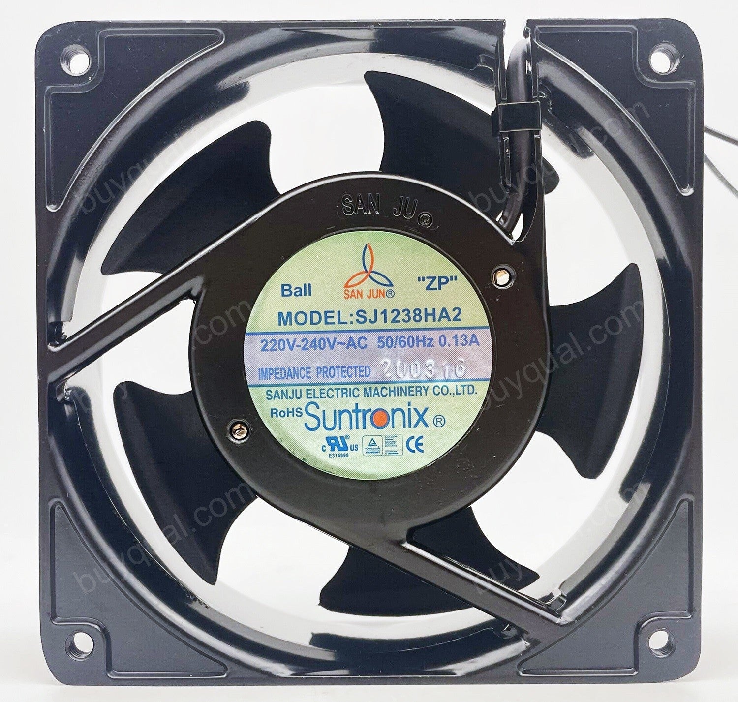 SANJUN SJ1238HA2 240V 0.13A 2wires Cooling Fan - Ball Bearing SANJUN SJ1238HA2 240V 0.13A 2wires Cooling Fan - Ball Bearing